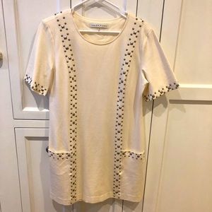 Trina Turk dress size 10. Ivory knot Lined